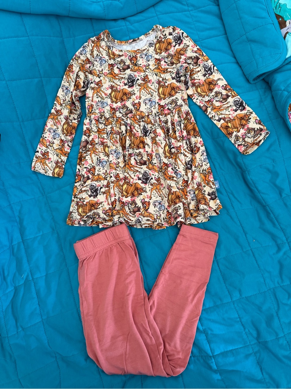 coZco Disney’s Bambi Long Sleeve Pants Peplum Set 3T GUC